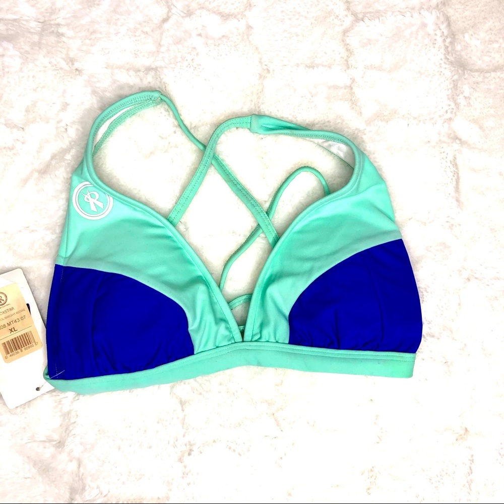ROXVOLLEYBALL Roxstar Bikini Top Cross Back Straps